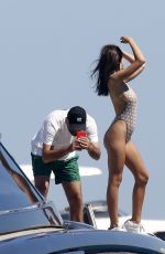 GIGI HADID and EMILY RATAJKOWSKI at a Boat in Mykonos 07/01/2018