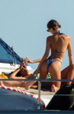 GIGI HADID and EMILY RATAJKOWSKI at a Boat in Mykonos 07/01/2018