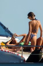 GIGI HADID and EMILY RATAJKOWSKI at a Boat in Mykonos 07/01/2018