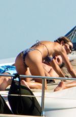 GIGI HADID and EMILY RATAJKOWSKI at a Boat in Mykonos 07/01/2018