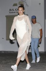 GIGI HADID at Bobonier Club on Mykonos Island 06/29/2018
