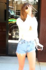 GIGI HADID in Cutoff Jeans Leaves Her Apartment in New York 07/18/2018