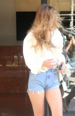 GIGI HADID in Cutoff Jeans Leaves Her Apartment in New York 07/18/2018