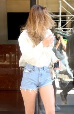 GIGI HADID in Cutoff Jeans Leaves Her Apartment in New York 07/18/2018