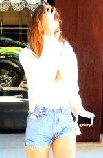 GIGI HADID in Cutoff Jeans Leaves Her Apartment in New York 07/18/2018