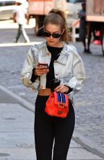 GIGI HADID in Tights Out in New York 07/19/2018