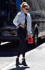 GIGI HADID in Tights Out in New York 07/19/2018