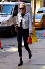 GIGI HADID in Tights Out in New York 07/19/2018