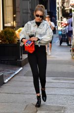 GIGI HADID in Tights Out in New York 07/19/2018