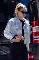 GIGI HADID in Tights Out in New York 07/19/2018