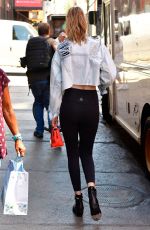GIGI HADID in Tights Out in New York 07/19/2018