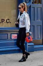 GIGI HADID in Tights Out in New York 07/19/2018