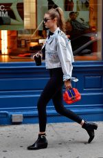 GIGI HADID in Tights Out in New York 07/19/2018
