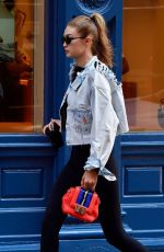 GIGI HADID in Tights Out in New York 07/19/2018
