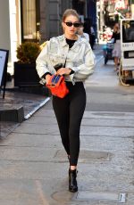 GIGI HADID in Tights Out in New York 07/19/2018