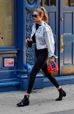GIGI HADID in Tights Out in New York 07/19/2018