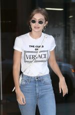 GIGI HADID Out for Dinner in New York 07/18/2018