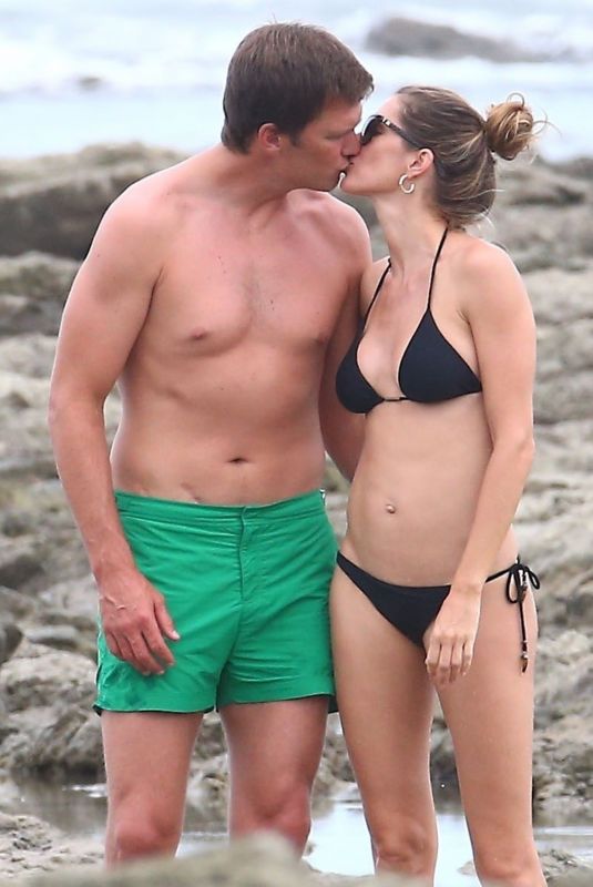 GISELE BUNDCHEN and Tom Brady at a Beach in Costa Rica 07/17/2018