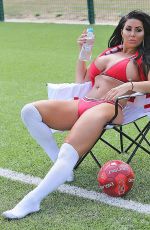 GRACE J TEAL in Bikini Shows Her Support for England in Southend 07/06/2018