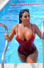 GRACE J TEAL in Swimsuit at a Pool in Southend 07/09/2018