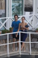 GRACE VAN PATTEN and Nat Wolff at Hotel Regina Isabella in Ischia 07/22/2018