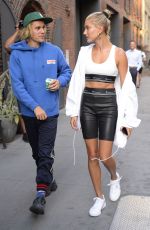 HAILEY BALDWIN and Justin Bieber at Cecconi