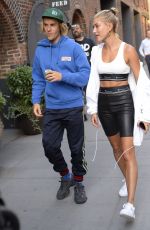 HAILEY BALDWIN and Justin Bieber at Cecconi