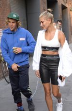 HAILEY BALDWIN and Justin Bieber at Cecconi