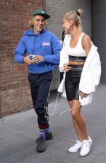 HAILEY BALDWIN and Justin Bieber at Cecconi