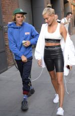 HAILEY BALDWIN and Justin Bieber at Cecconi