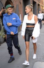 HAILEY BALDWIN and Justin Bieber at Cecconi