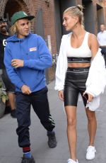 HAILEY BALDWIN and Justin Bieber at Cecconi