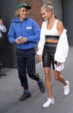 HAILEY BALDWIN and Justin Bieber at Cecconi