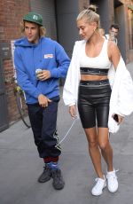 HAILEY BALDWIN and Justin Bieber at Cecconi