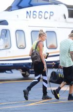 HAILEY BALDWIN and Justin Bieber Boarding a Helicopter in New York 07/11/2018
