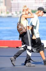 HAILEY BALDWIN and Justin Bieber Boarding a Helicopter in New York 07/11/2018