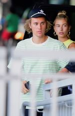 HAILEY BALDWIN and Justin Bieber Boarding a Helicopter in New York 07/11/2018
