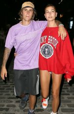 HAILEY BALDWIN and Justin Bieber Heading to a Movies in New York 07/26/2018