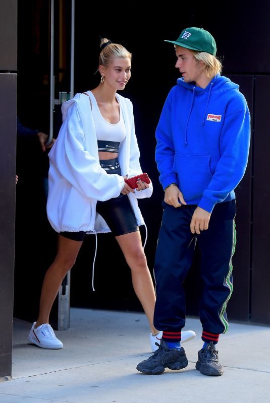 HAILEY BALDWIN and Justin Bieber Out in Brooklyn 07/12/2018