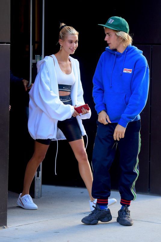HAILEY BALDWIN and Justin Bieber Out in Brooklyn 07/12/2018