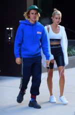 HAILEY BALDWIN and Justin Bieber Out in Brooklyn 07/12/2018