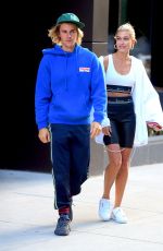 HAILEY BALDWIN and Justin Bieber Out in Brooklyn 07/12/2018