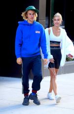HAILEY BALDWIN and Justin Bieber Out in Brooklyn 07/12/2018