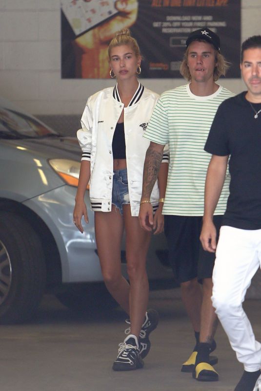HAILEY BALDWIN and Justin Bieber Out in New York 07/10/2018