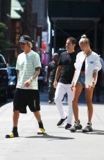HAILEY BALDWIN and Justin Bieber Out in New York 07/10/2018