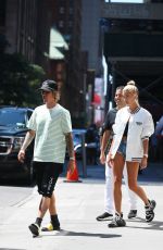 HAILEY BALDWIN and Justin Bieber Out in New York 07/10/2018