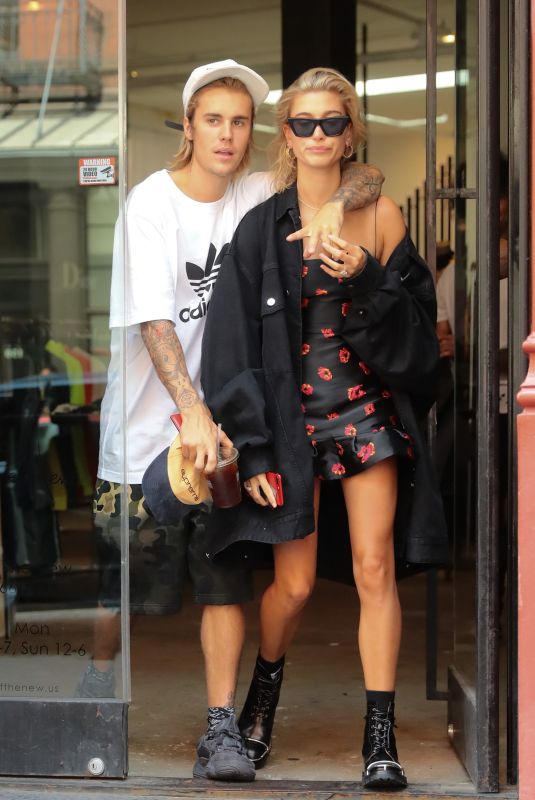 HAILEY BALDWIN and Justin Bieber Out in New York 07/27/2018