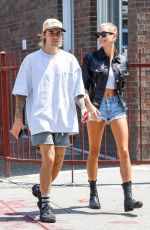 HAILEY BALDWIN and Justin Bieber Out in New York 07/28/2018