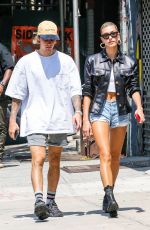 HAILEY BALDWIN and Justin Bieber Out in New York 07/28/2018