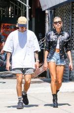 HAILEY BALDWIN and Justin Bieber Out in New York 07/28/2018